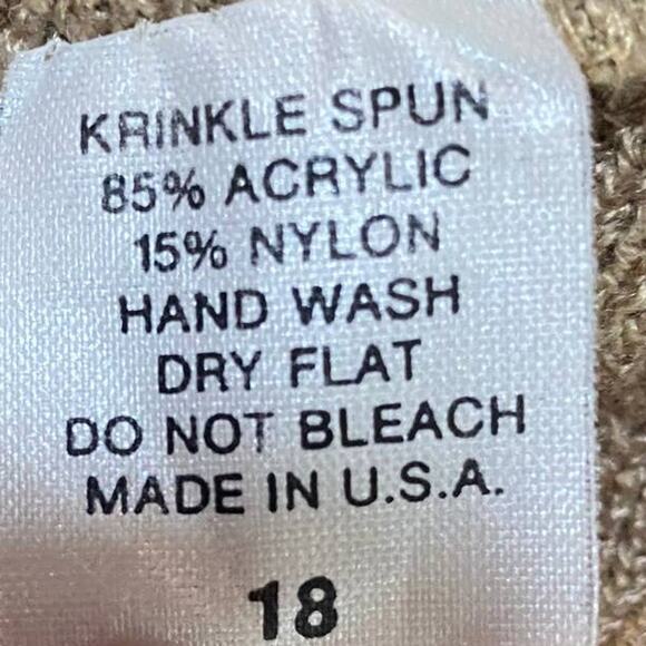 Vintage Mita 2 Piece Knit Cardigan & Skirt Set Matching Cream Tan Womens 18 - Picture 11 of 11